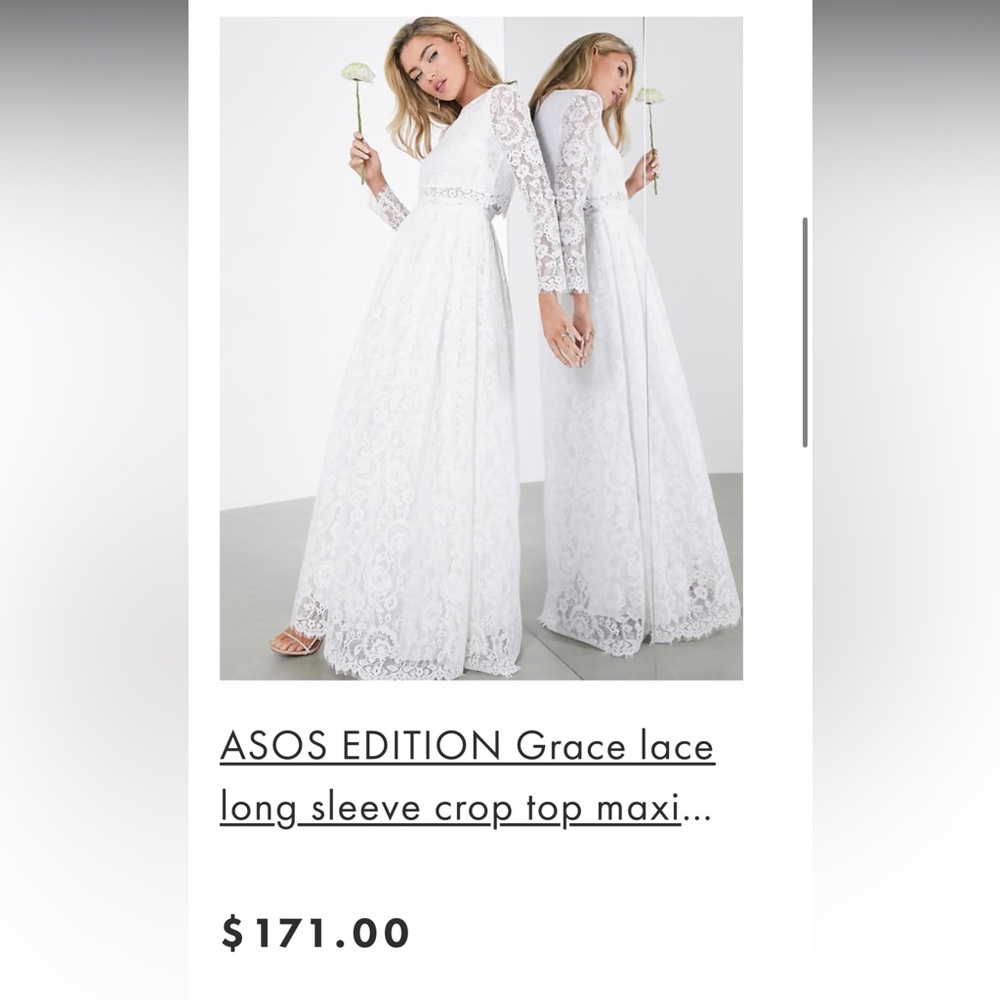 ASOS Edition Grace lace long sleeve maxi dress